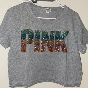 Victoria secret PINK cropped t-shirt